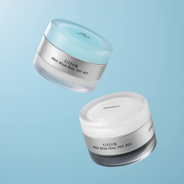 titto Aqua Beam Dual Pot Lip Balm & Plumper – Glanz & Volumen #01 Aqua Lip Balm & Shine Beam 10 g